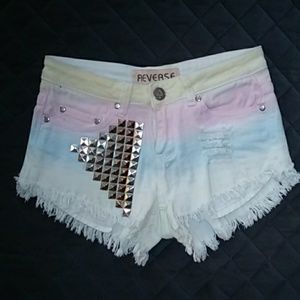 Reverse ombre shorts, sz S (fits like 25-26)